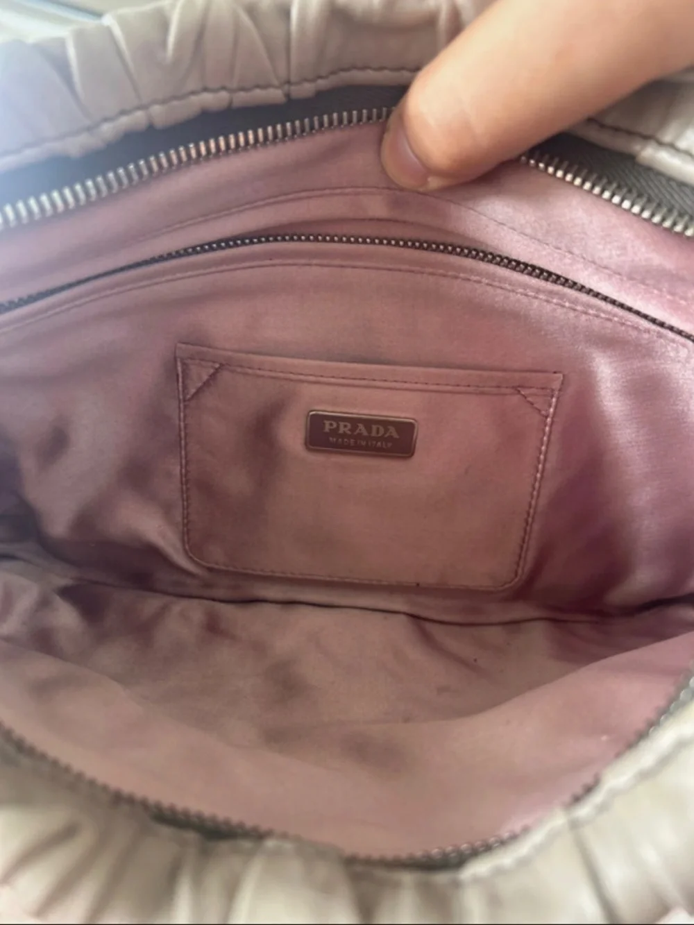 Vintage Prada Royal Calf Leather Pochette Clutch Bag